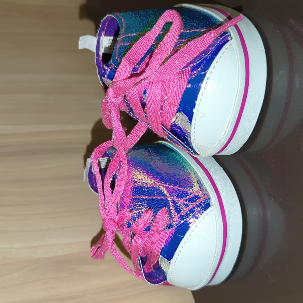 Build A Bear Workshop Metallic Rainbow Shiny Sneaker Shoes
